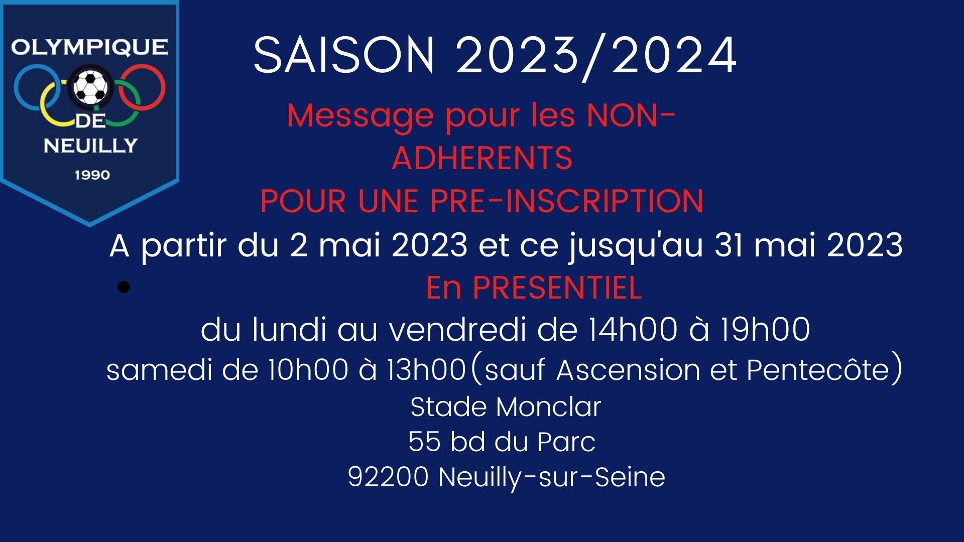 Pré-inscription