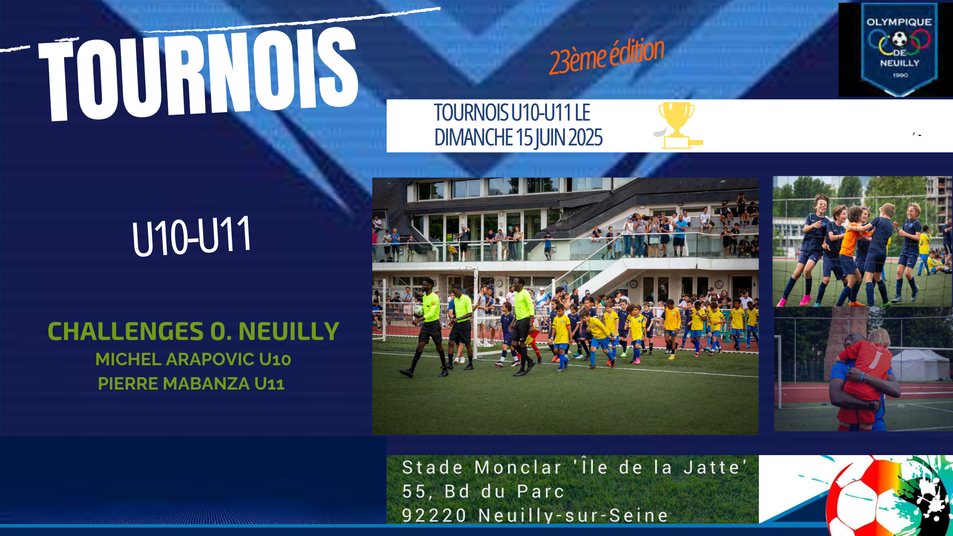 🔵🟢🟡🟠🔴 TOURNOIS U10 & U11