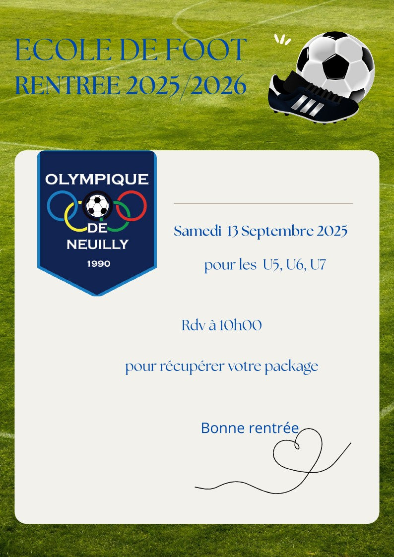 🔵🟢🟡🟠🔴Reprise Ecole de Football
