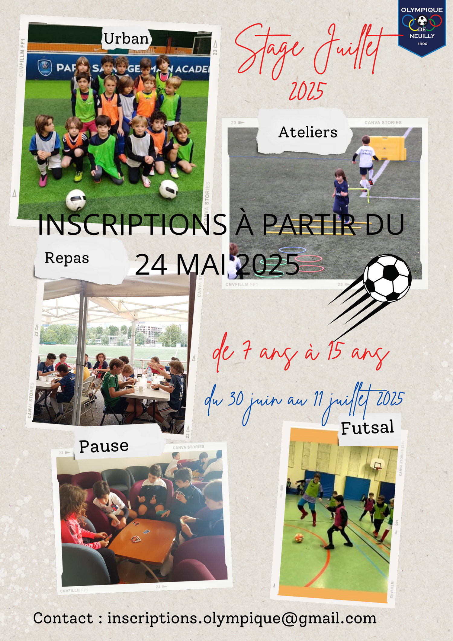 🔶Prochain stage Eté