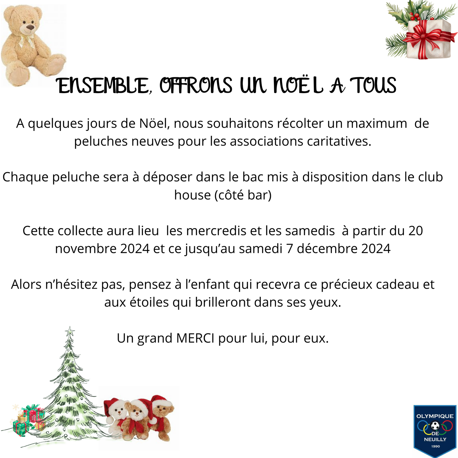 🎅Ensemble, offrons un Noël à tous 🧸🎁